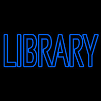Double Stroke Library Neontábla