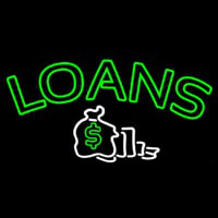 Double Stroke Loans With Logo Neontábla