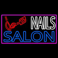 Double Stroke Nail Salon Logo Neontábla