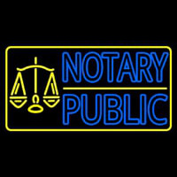 Double Stroke Notary Public Logo Neontábla