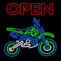 Double Stroke Open Bike Logo Neontábla