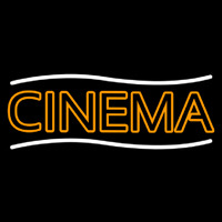 Double Stroke Orange Cinema Neontábla