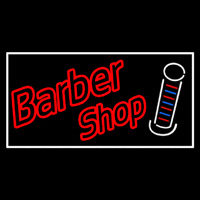 Double Stroke Red Barber Shop Neontábla