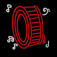 Drum Musical Note Logo Neontábla