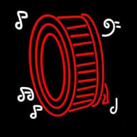 Drum Musical Note Logo Neontábla