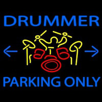 Drummer Parking Only Neontábla