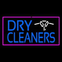 Dry Cleaners Logo Rectangle Pink Neontábla