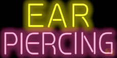 Ear Piercing Neontábla