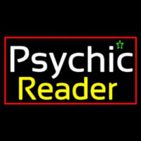 European Psychic Reader With Red Border Neontábla