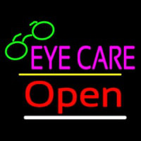 Eye Care Logo Open Yellow Line Neontábla