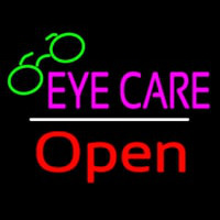 Eye Care Logo Red Open White Line Neontábla