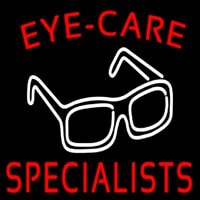 Eye Care Specialist With Glasses Logo Neontábla