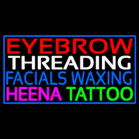 Eyebrow Threading Facials Wa ing Neontábla