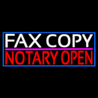 Fa  Copy Notary Open With Blue Border Neontábla