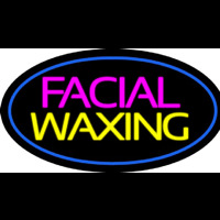 Facial Wa ing Oval Blue Neontábla