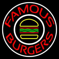 Famous Burgers Circle Neontábla