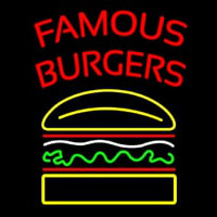 Famous Burgers Neontábla
