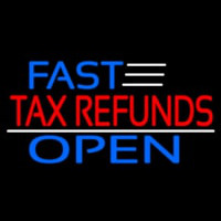 Fast Ta  Refunds Open Neontábla