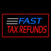 Fast Ta  Refunds Red Neontábla