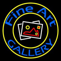 Fine Art Gallery With Logo Neontábla