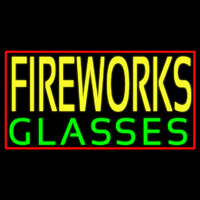 Fire Work Glasses 1 Neontábla
