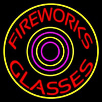 Fire Work Glasses 2 Neontábla