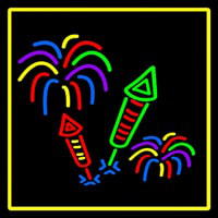 Fire Work With Multi Color 1 Neontábla