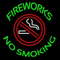 Fire Works No Smoking With Logo 2 Neontábla