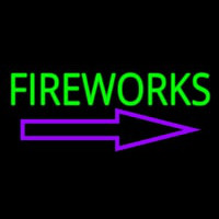 Fireworks With Arrow 1 Neontábla