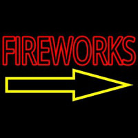 Fireworks With Arrow Neontábla