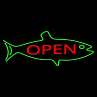 Fish Logo Open Neontábla