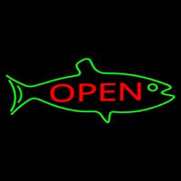 Fish Logo Open Neontábla