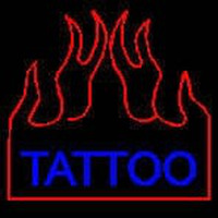 Flaming Tattoo Neontábla