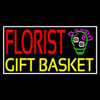 Florist Gifts Baskets White Border Neontábla