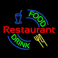 Food And Drink Restaurant Logo Neontábla