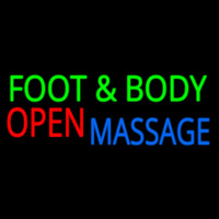 Foot And Body Massage Open Neontábla