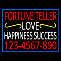 Fortune Teller Love Happiness Success with Phone Number Neontábla