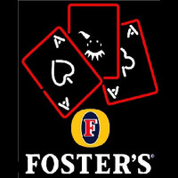 Fosters Ace And Poker Beer Sign Neontábla