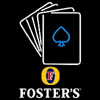 Fosters Cards Beer Sign Neontábla