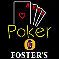 Fosters Poker Ace Series Beer Sign Neontábla