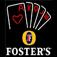 Fosters Poker Series Beer Sign Neontábla