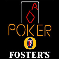 Fosters Poker Squver Ace Beer Sign Neontábla