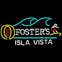 Fosters Surfer Isla Vista Beer Sign Neontábla