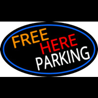 Free Her Parking Oval With Blue Border Neontábla