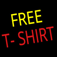 Free T Shirts Neontábla