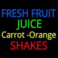 Fresh Fruit Juice Carrot Orange Shakes Neontábla