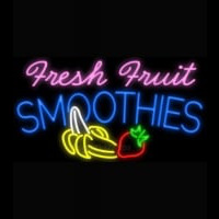 Fresh Fruit Smoothies Logo Neontábla