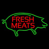 Fresh Meats With Pig Neontábla