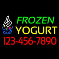 Frozen Yogurt With Phone Number Neontábla