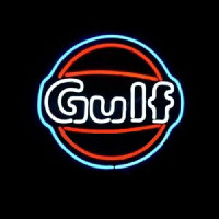 GULF OIL LOGO BEER BAR Neontábla